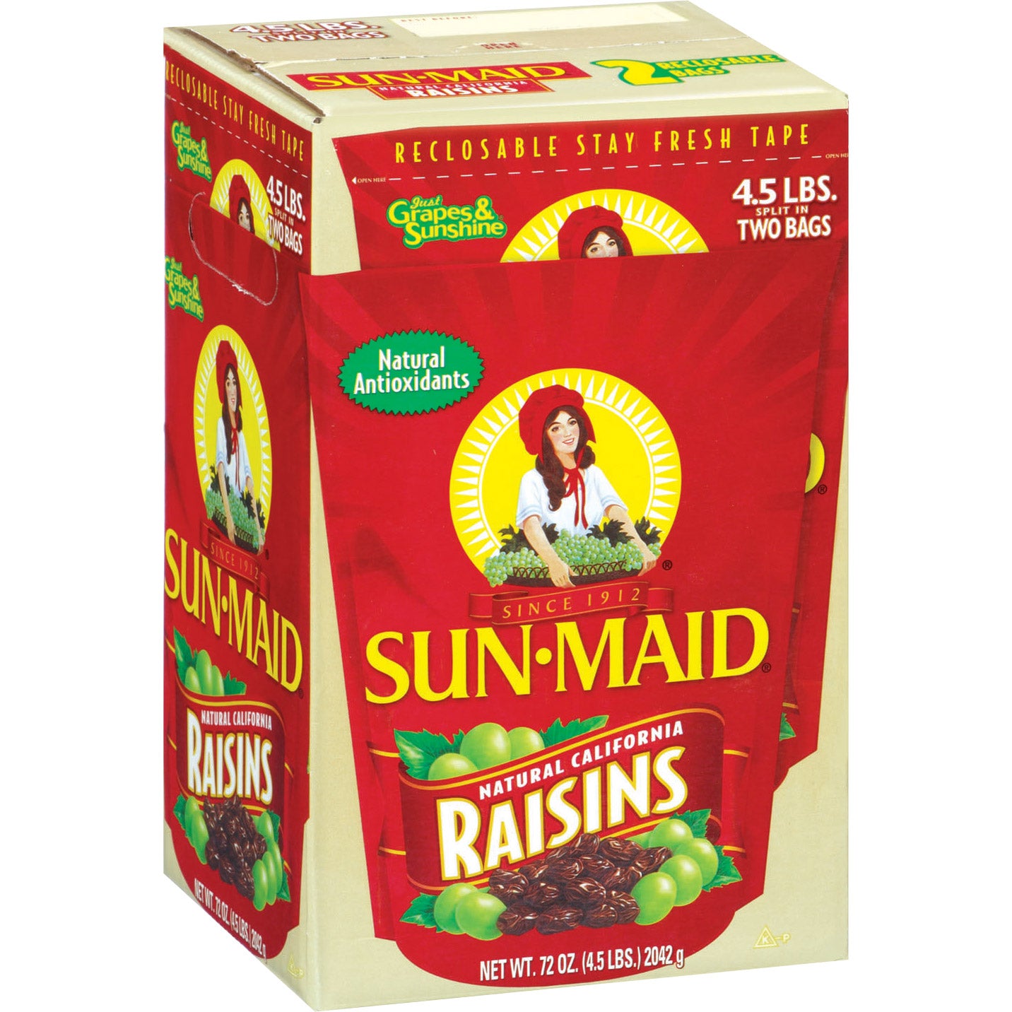 Sun-Maid Raisins, 2,25 lbs, 2-count