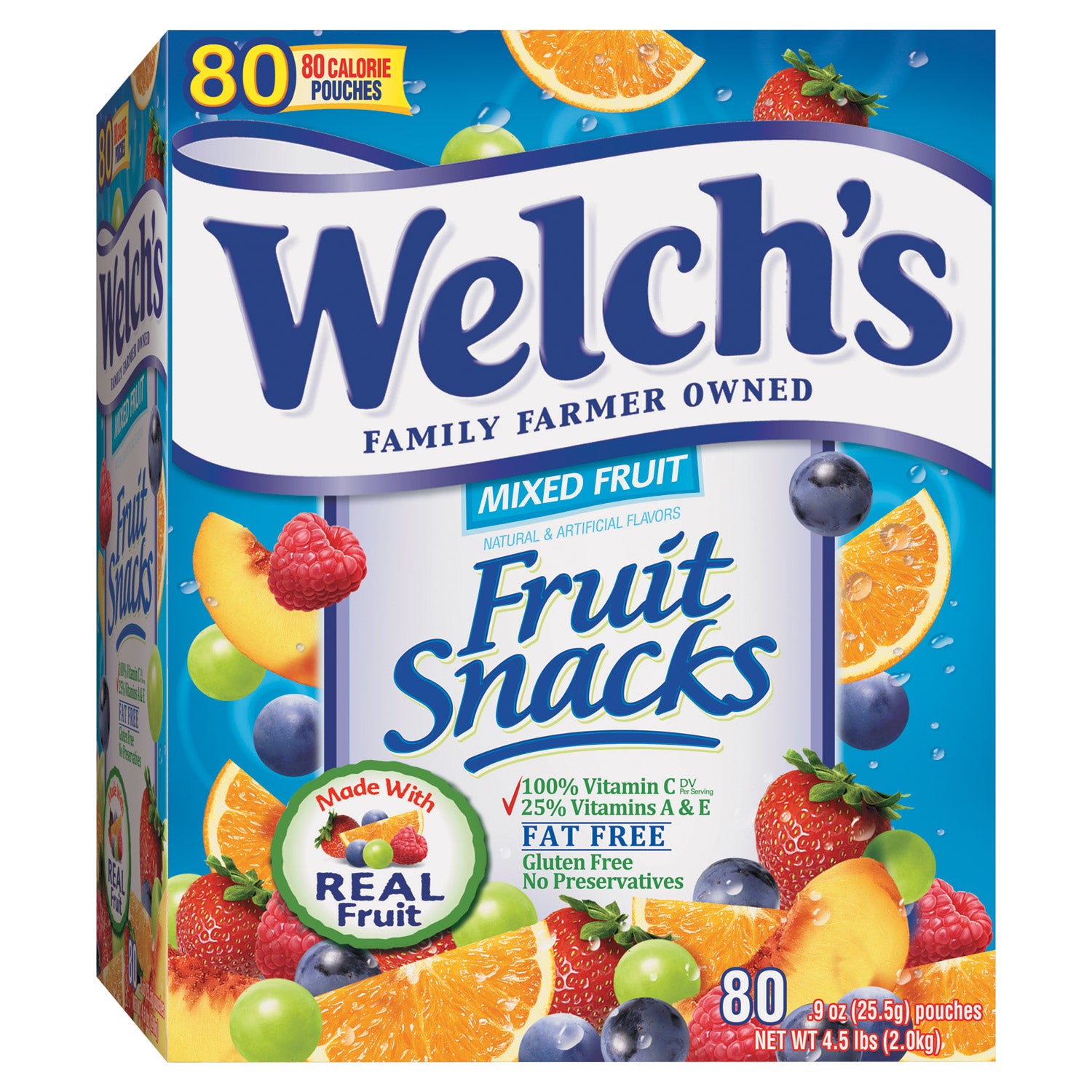 Welchs Frugt Snacks Blandet Frugt 0,9 oz, 80-tæller