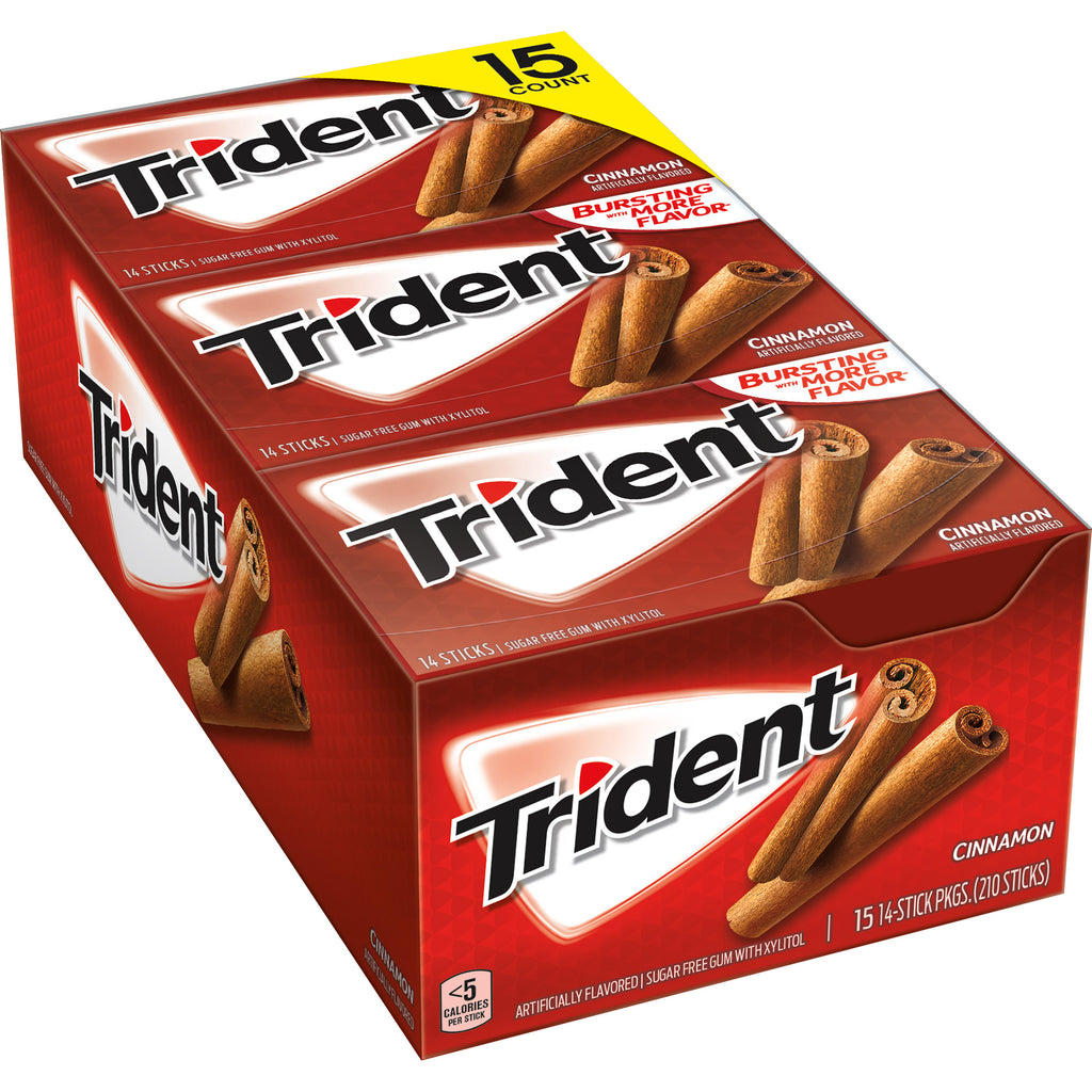 Trident Sugar Free Gum, kanel, 14-delt, 15-tæller
