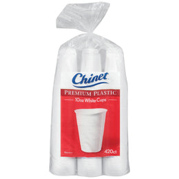 Chinet Premium Plastic Kold Cup 10 oz, 420-tæller