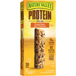 Natur Valley 30 stk. Jordnøddesmør med mørk Chokolade Protein bar 1,42 oz.