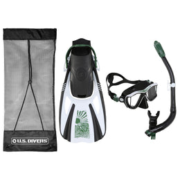 US Diver's Adult Snorkel Set, Hvid