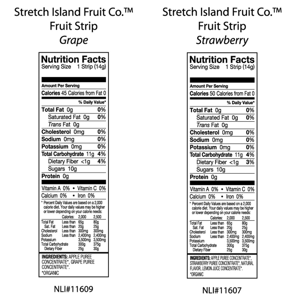 Stretch Island Organic Fruit Strips, Variety Pack, 0,5 oz, 36-count