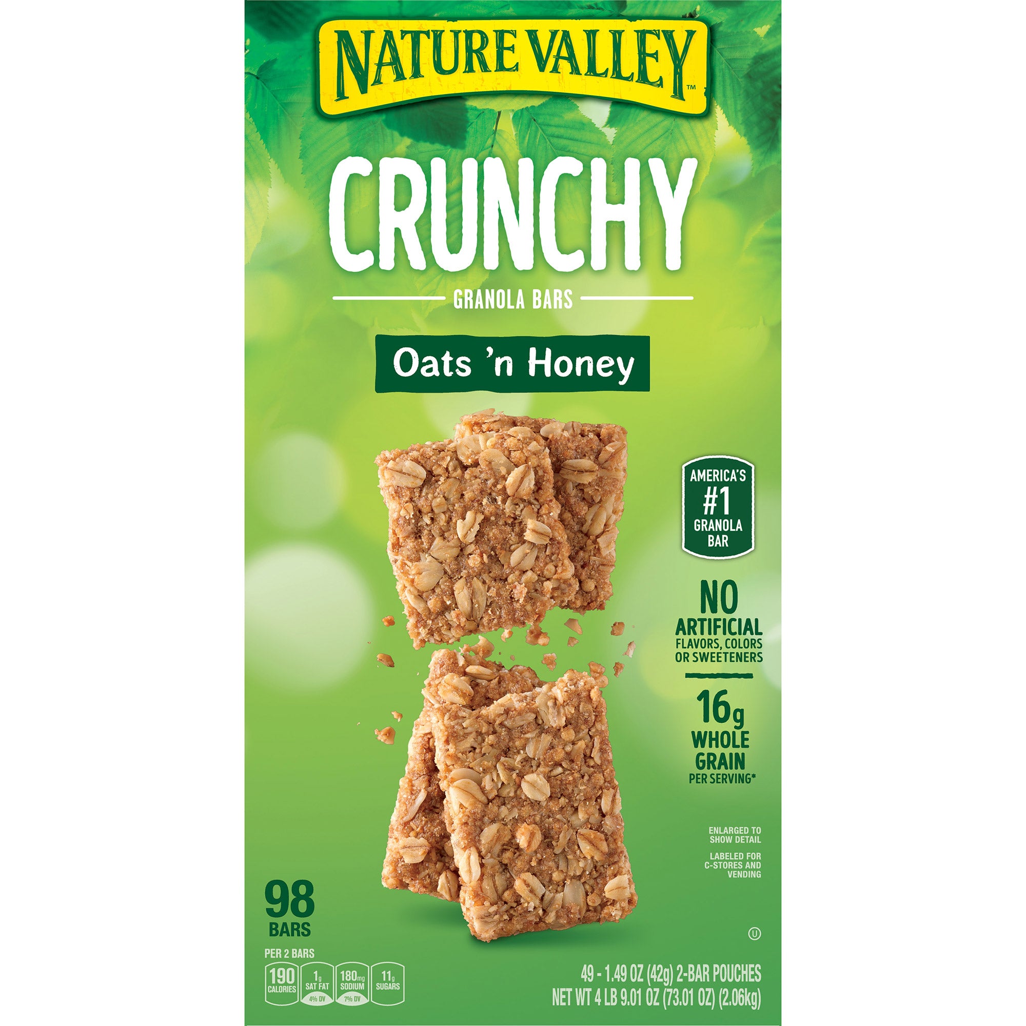 Nature Valley Crunchy Oats'n Honey Granola Bars, 98-count