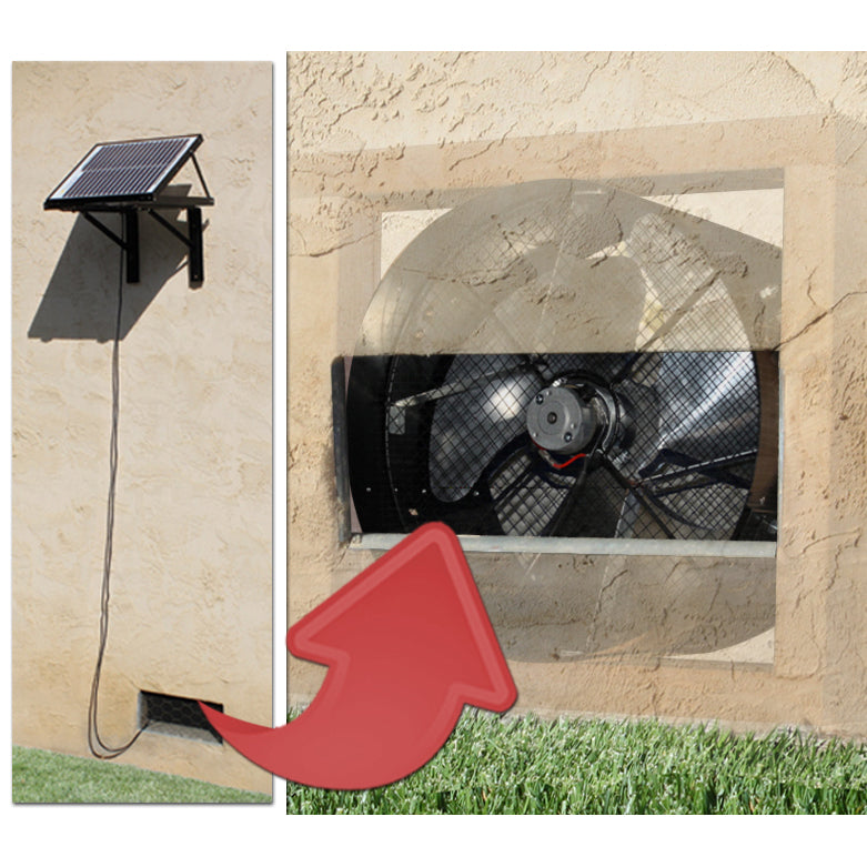 Solar Attic Gable Fan, ventilerer 2.400 sq ft