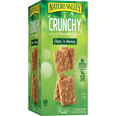 Nature Valley Crunchy Oats'n Honey Granola Bars, 98-count