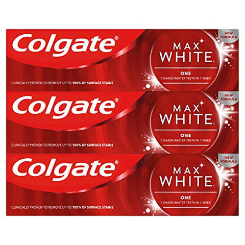 Colgate Max White One Whitening Toothpaste 3 x 75ml Multipack