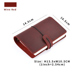 Handmade Vintage Leather Diary Notebook A5 A6 A7 Rind Binder Sketchbook For Travel Journal, business,office, school supplies