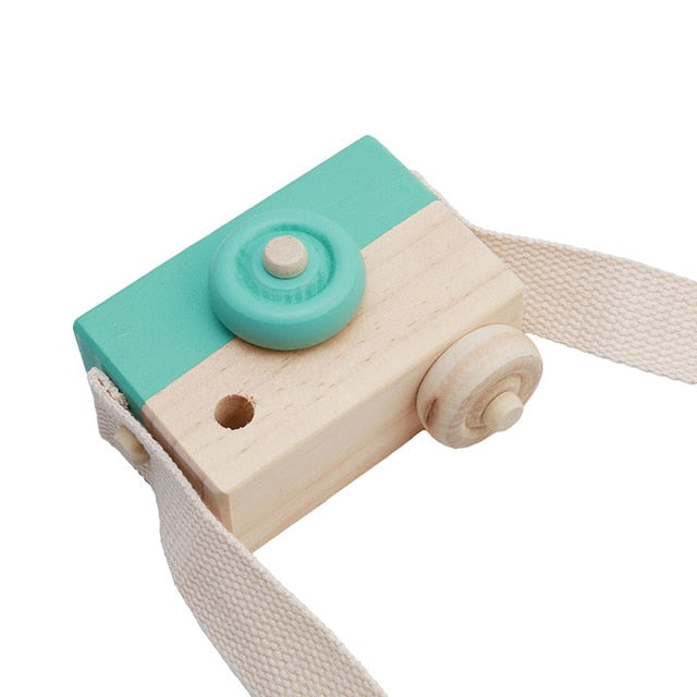 Mini Cute Wood Camera Toys Safe Natural Toy For Baby Children Fashion Clothing Accessory Toys Birthday Christmas Holiday Gifts